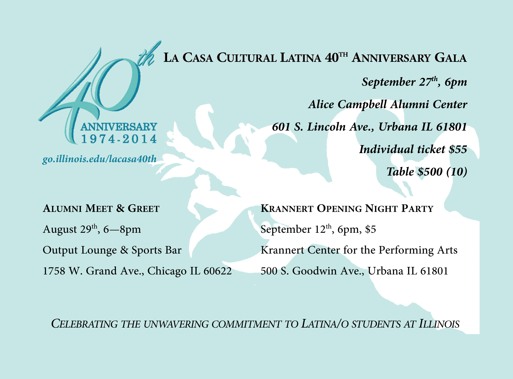 Flyer for 40th anniversary